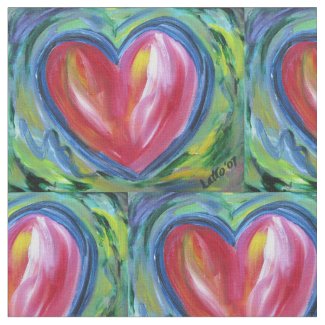 Red Heart with Hope Custom Fabric Art Material