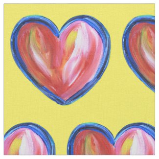 Red Heart with Hope Custom Fabric Art Material