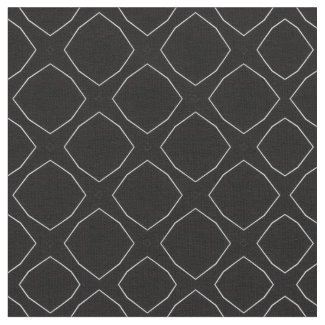 Black and White Diamond, 0s and Xs Perspective Fabric