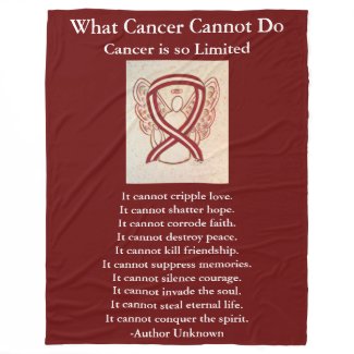 Head and Neck Cancer Ribbon Chemo Blanket