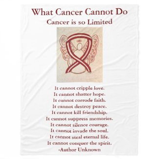 Head and Neck Cancers Ribbon Chemo Blankets