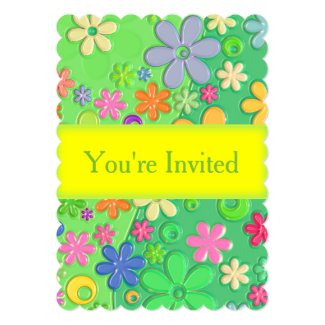 Custom Fun Floral Invitation