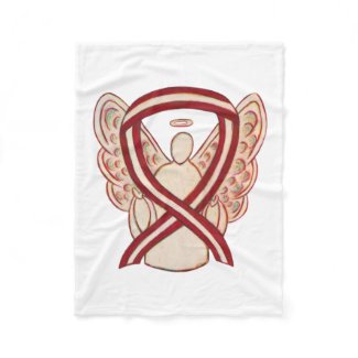 Head &amp; Neck Cancer Awareness Ribbon Art Blanket