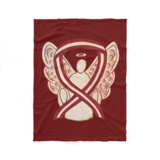 Head &amp; Neck Cancer Awareness Ribbon Art Blanket