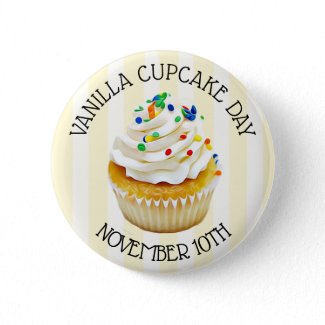 Vanilla Cupcake Day November 10th Holidays Button