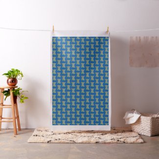 Blue Faith Butterfly Inspirational Fabric Material