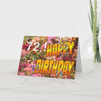 Bougainvillea Age Template Birthday Greeting Card