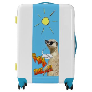 Summer Time Meerkat Cust. Luggage Suitcase