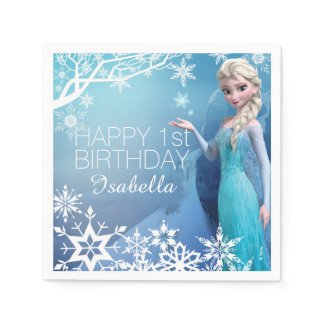 Frozen Elsa Birthday Paper Napkins