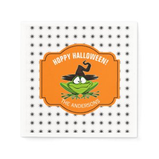 Hoppy Halloween Frog ID221 Napkin
