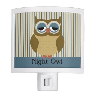 Cute Sleepy Owl Night Lite