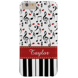 Red Piano Keyboard Barely There iPhone 6 Plus Case