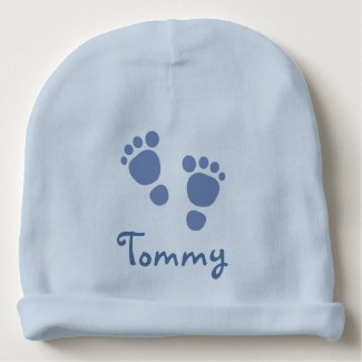 Blue Footprints Infant Hat