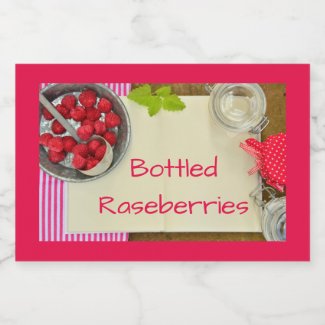 Bottled Raseberrie Jar Food Label