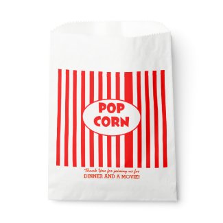 Movie Popcorn Personalized Party Favor Bag