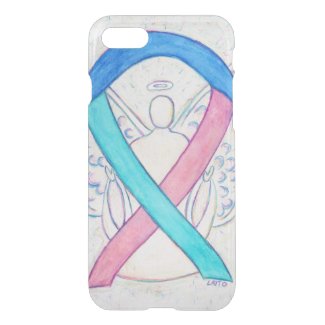 Blue, Pink and Teal Awareness Ribbon iPhone 7 Case