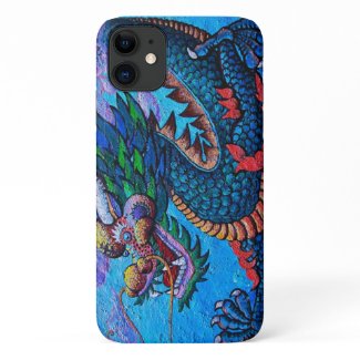 Cool oriental chinese oil colourful dragon paint Case-Mate iPhone case