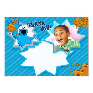 Customizable Cookie Monster Thank You Card
