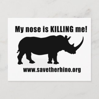 Save the Rhino Postcard