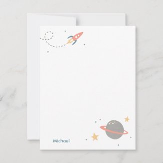 Space Exploration Stationery Note Card