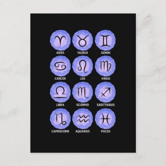 Horoscope Zodiac Signs Postcard
