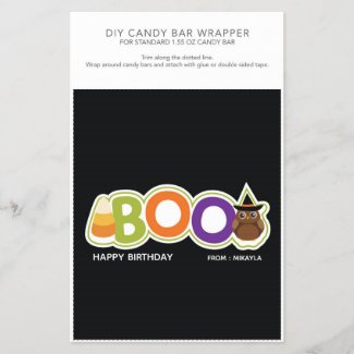 Halloween Party 1.55 oz Candy Bar Wrapper