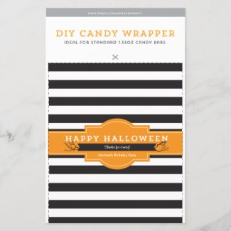 DIY Custom Halloween 1.55oz Candy Bar Template