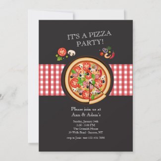 Piza Pie Invitation