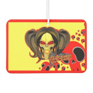Blox3dnyc.com Wicked lady design.Red/Yellow Air Freshener