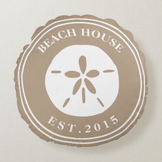 Beach House Round Pillow