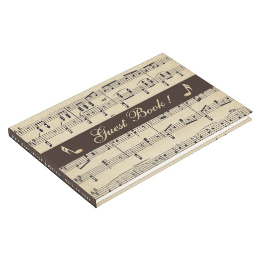 Antique Sheet Music Guest Book