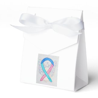 Thyroid Cancer Awareness Ribbon Party Favor Boxes