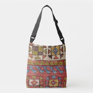 Octagon Stars 19th Century Colorful Classic Crossbody Bag