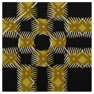 Black and Gold, Square and Circle, Texture Design Fabric