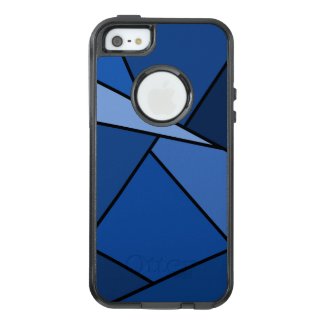 Abstract Blue Geometric Shapes OtterBox iPhone 5/5s/SE Case
