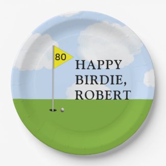 golf birthday party paper plate