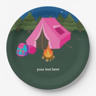 Camping Paper Plate