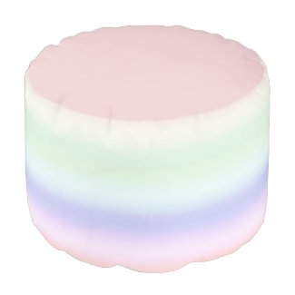 Pastel Ombre Pattern Round Pouf