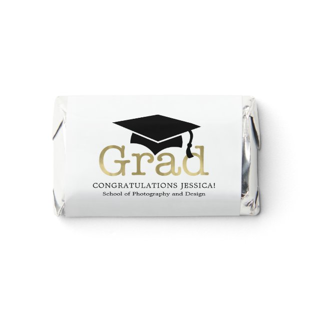 Black and Gold Graduation Party Custom Photo Hershey's Miniatures