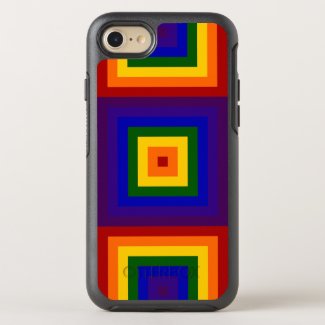 Geometric Rainbow Squares OtterBox Symmetry iPhone 7 Case