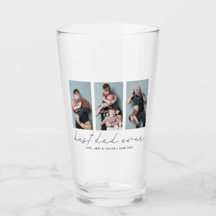 This beer glass can be personalized with three pretty photos of yours. A short message is also added to make this gift more sentimental.