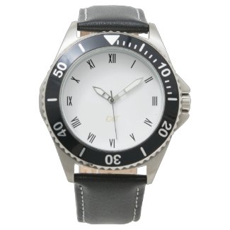 Monogram Initials Unisex Silver Bracelet Watch