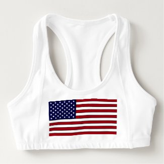 USA American Flag Sports Bra