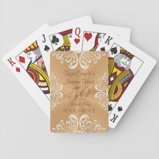 Cheap 50th Anniversary Gifts PERSONALIZED Poker Cards