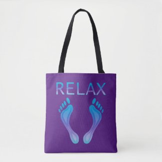 Relax Beach Feet Tote Bag