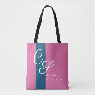 Stylish Monogram Text Design Shopping Bag