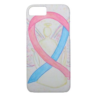 Pink and Blue Awareness Ribbon Angel iPhone 7 Case