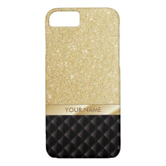 Luxury Gold Glitter Custom Name iPhone 7 case