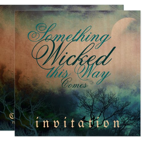 Wicked Halloween Gothic Wedding Invitation