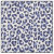 Chic navy blue and white cheetah print pattern fabric | Zazzle